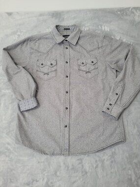 Moon Shine Spirit By Brad Paisley Pearl Snap Flip Cuff Brown Western Shirt M